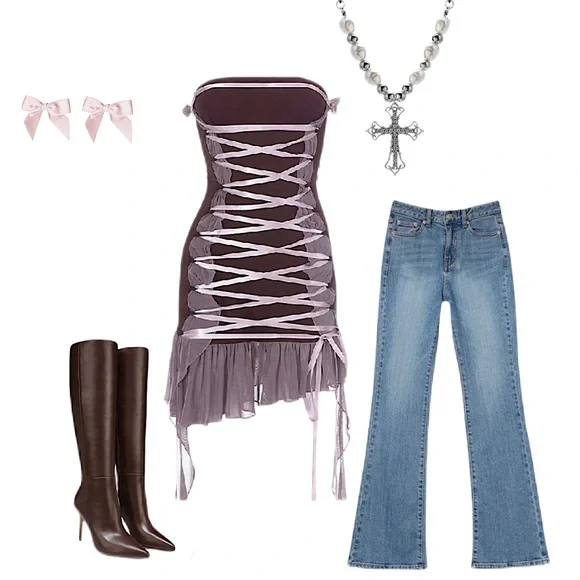 Lace-Up Ruffle Mini 🎀 - Picture 3 of 3